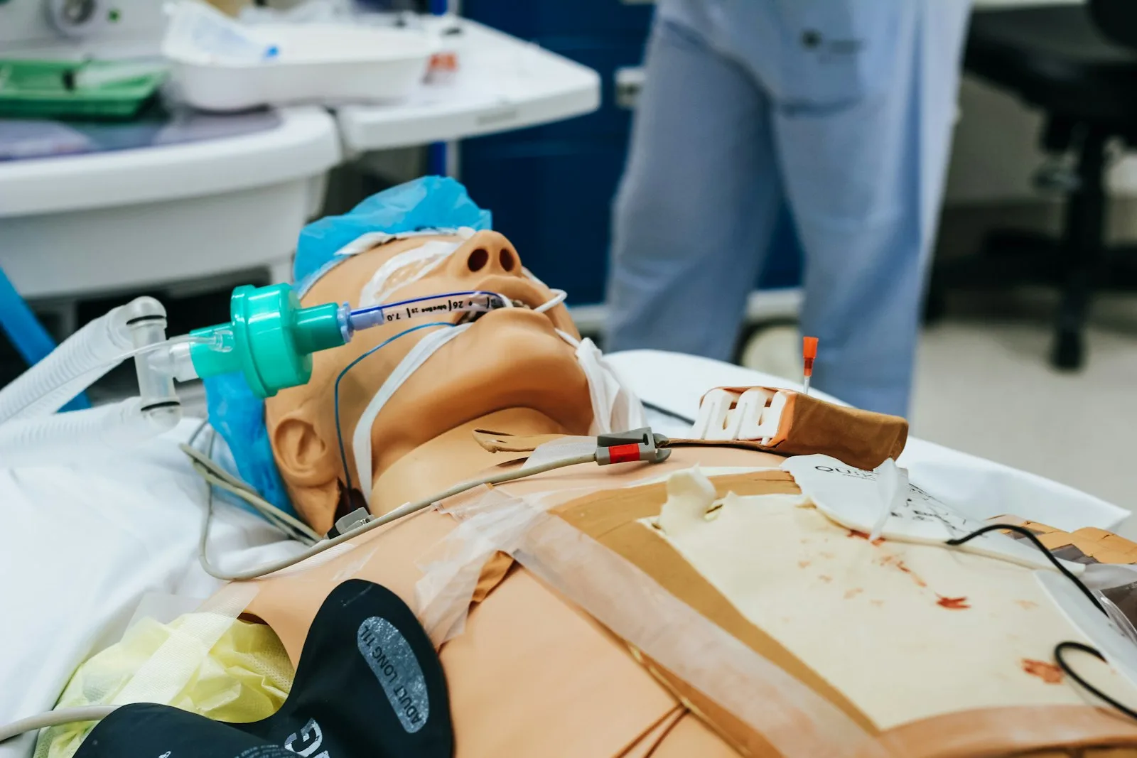 CPR training mannequin used for emergency response instruction