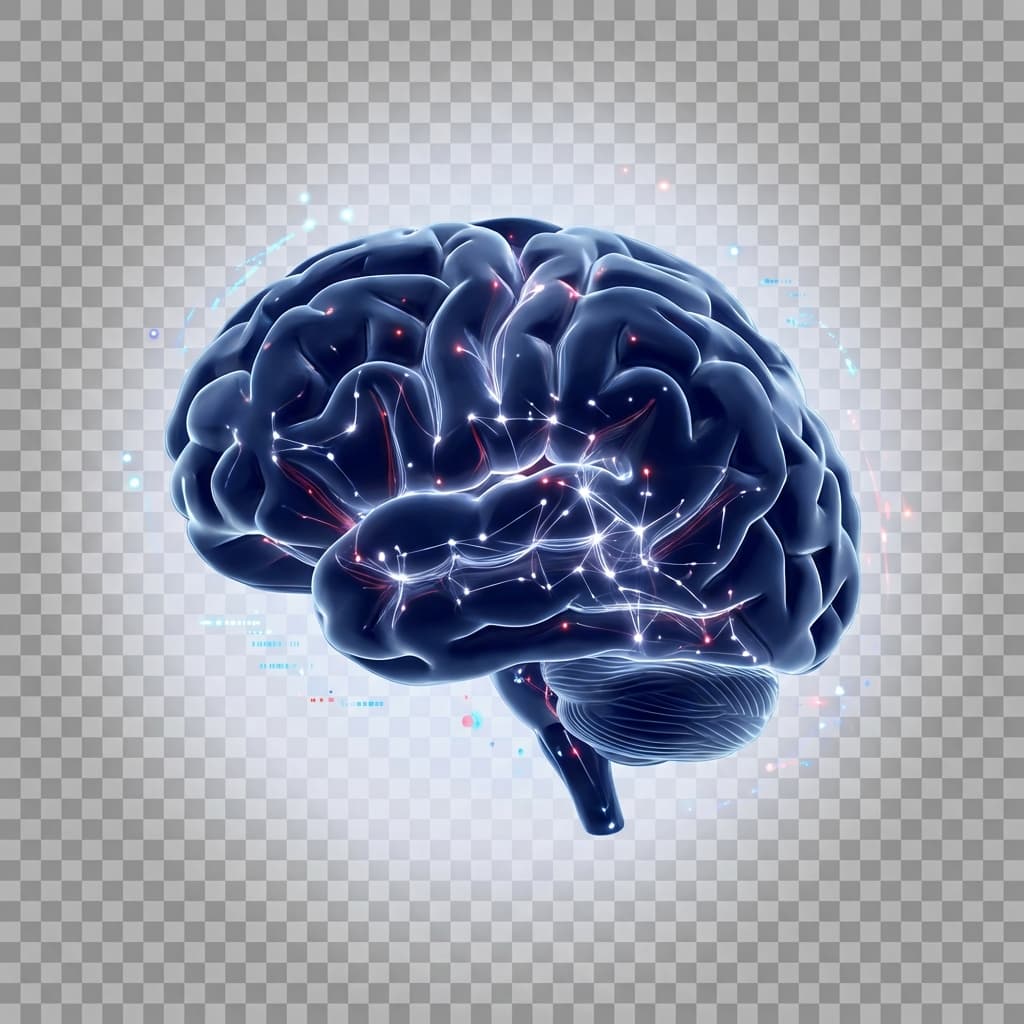 Glowing Brain Neural Network Illustration